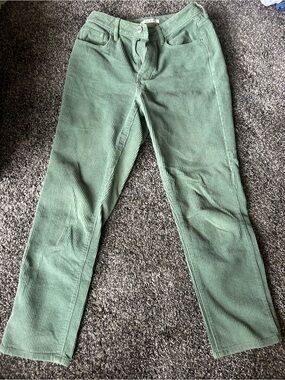 Pacsun Women Green Corduroy Mom Jeans Size 26
